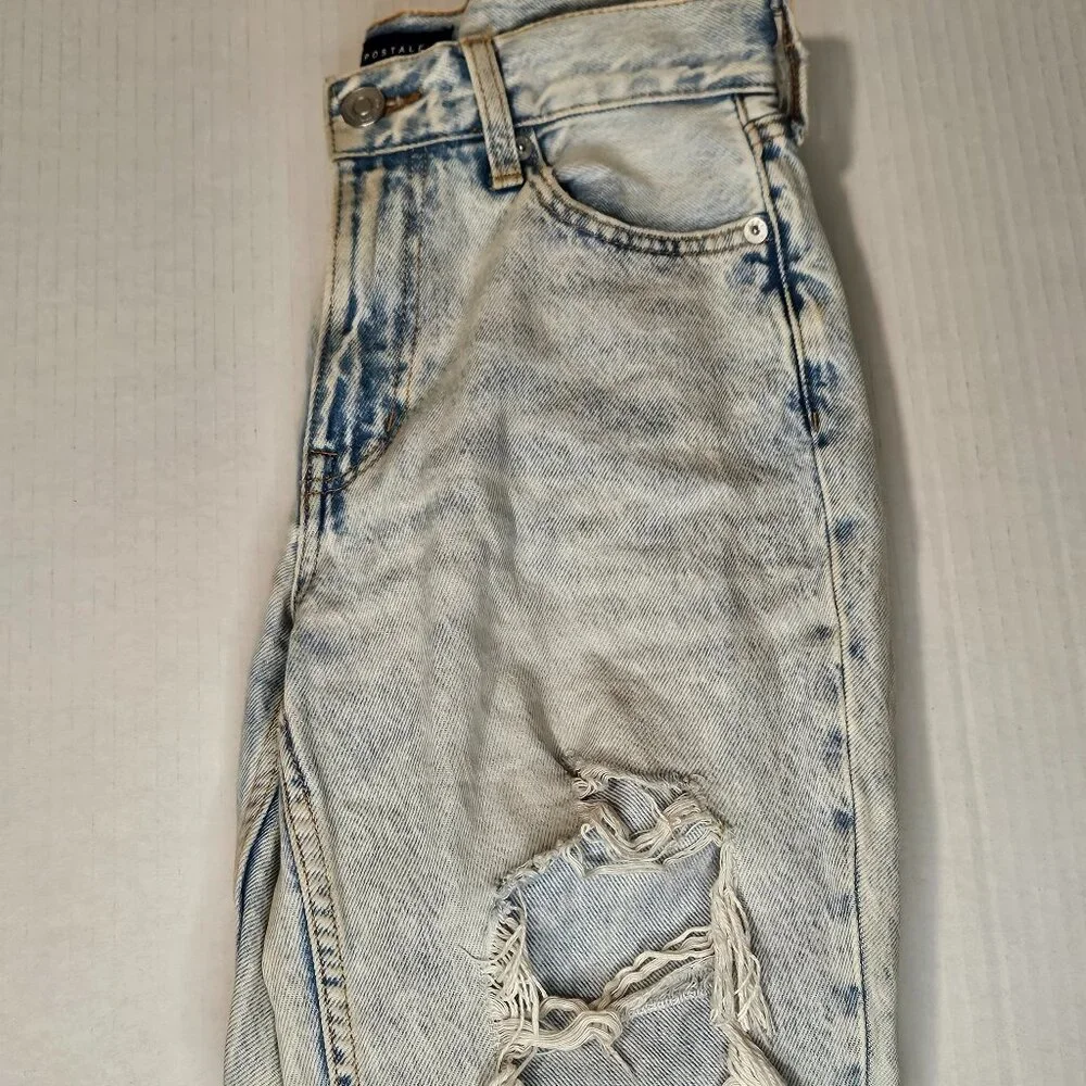 Aeropostale Jeans, whitewashed distressed denim, Size O - Picture 3 of 10